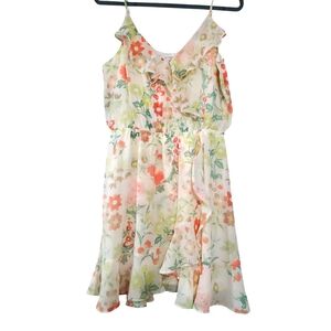 Maurices Lightweight Flowy Chiffon Cottagecore Floral Ruffle Sundress Size M